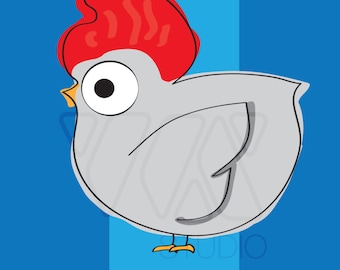 Pin the Wattle on the Rooster Game - Farm Animal Party