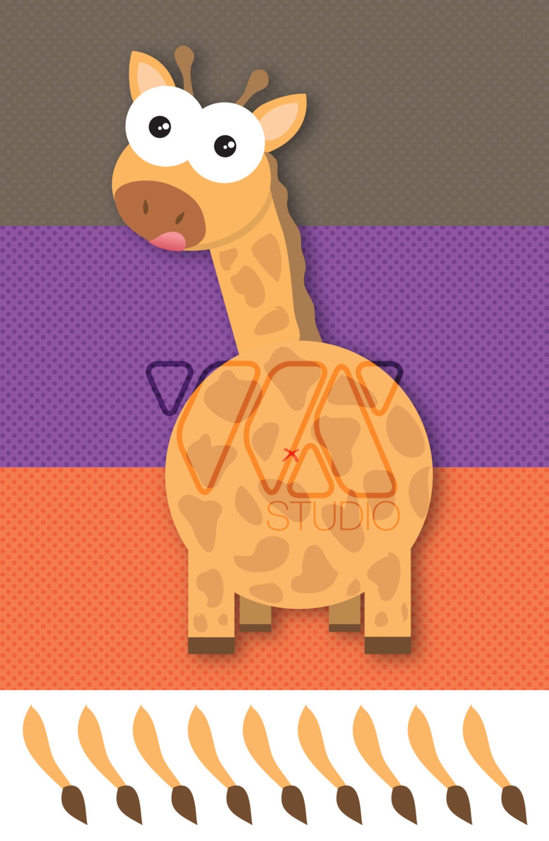 Pin the Tail on the Giraffe - Digital - DYI - Classic Game for Kids ...