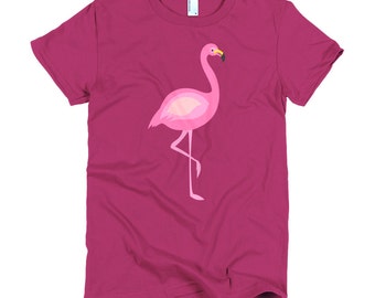 Adorable Flamingo T-shirt, Original Illustration, Summer Florida Theme