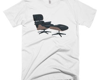 Eames Lounge Chair & Ottoman Illustration T-Shirt, Architect Gift