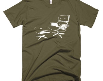 Eames Lounge Chair & Ottoman T-shirt for Men. Gift for architect, design lover or interior designer. Available for women, and other colors!