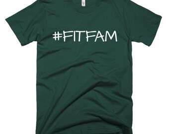 Fitfam T-shirt Printed on American Apparel  Fine Jersey Short Sleeve Women/Men's T-shirt. Available in other colors! Gym, exercise, workout