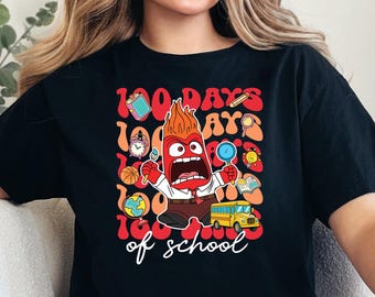 Camiseta con personajes de Inside Out 2, 100 días de clases, 612465