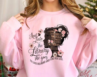 Sudadera "Entro en la biblioteca y pierdo la cabeza", regalo divertido para amantes de los libros 612924