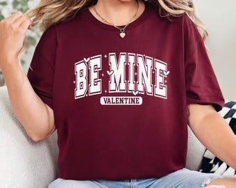 Camiseta "Be Mine Valentine", diseño retro de corazón para parejas 614562