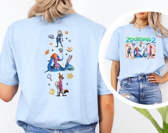 Camiseta de Zootopia 2 con gráfico de la película Nick y Judy 614514