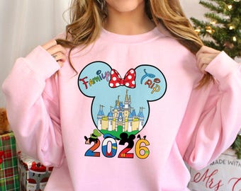 Sudadera con estampado mágico "Viaje familiar al castillo de Disney 2026" 612624