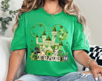 Camiseta del Día de San Patricio con el Castillo Disney de Star Wars, camiseta gráfica Lucky Jedi 612674