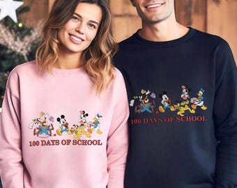 Sudadera Disney Friends 100 días de clases, gráfico Squad Goals 612451
