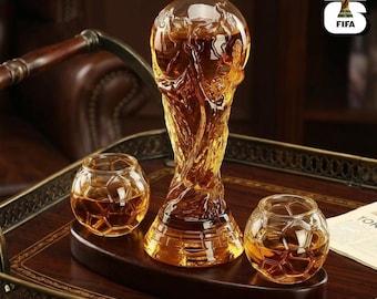 WC26 World Cup Trophy Whiskey Decanter And Glass Set