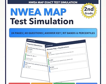 Simulación del examen de matemáticas NWEA MAP para segundo grado / Los 4 niveles (RIT 179-221)