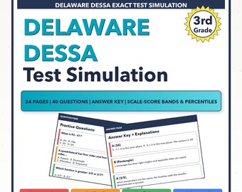 3rd Grade Delaware DESSA Math Test Simulation | All 4 Levels (2381-2501+)