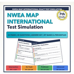 7th Grade NWEA MAP International Math Test | All 4 Levels (RIT 227-234)