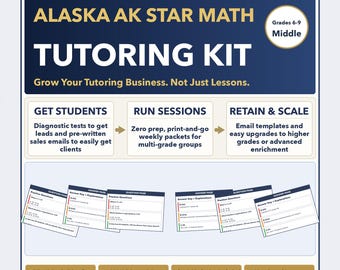 Grades 6-9 Alaska AK STAR Tutoring Business System | Prep + Client Kit