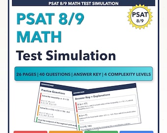 Simulación del examen de matemáticas PSAT 8/9 / De nivel básico a avanzado