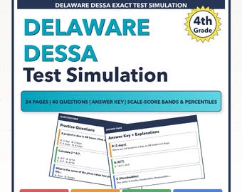 4th Grade Delaware DESSA Math Test Simulation | All 4 Levels (2411-2549+)
