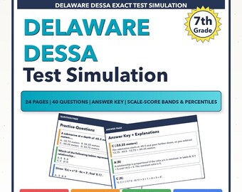 7th Grade Delaware DESSA Math Test Simulation | All 4 Levels (2484-2635+)