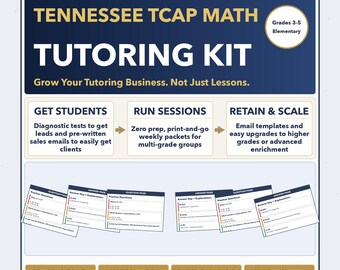 Grades 3-5 Tennessee TCAP Tutoring Business System | Prep + Client Kit
