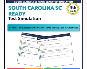 Simulación de la prueba de matemáticas SC READY para cuarto grado en Carolina del Sur / Los 4 niveles (100-850)