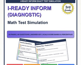 3rd Grade i-Ready Inform (i-Ready Diagnostic) Math Simulation | Scores: 405-527