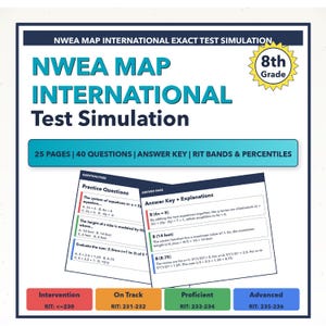 8th Grade NWEA MAP International Math Test | All 4 Levels (RIT 230-236)