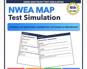 Simulazione del test di matematica NWEA MAP per la quarta elementare / Tutti e 4 i livelli (RIT 198-247)