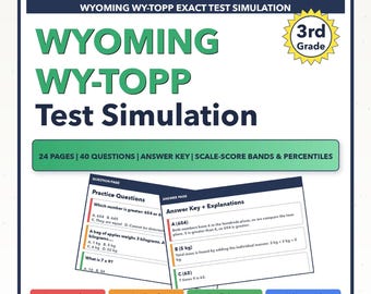 3rd Grade Wyoming WY-TOPP Math Test Simulation | All 4 Levels (200-800)