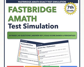 Simulation de test de mathématiques FastBridge aMath, 7e année | Les 4 niveaux (206-240)
