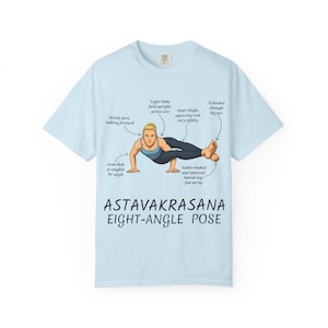 Instructional Astavakrasana (Eight-Angle Pose), Yoga t-shirt