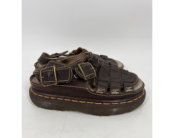 Sandały VTG Dr Martens Fisherman Brown Leather Anglia 8092 Grunge Y2K chunky 5