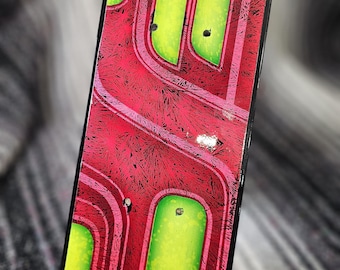 Hand Painted Mini Skate Deck • Neon Heatstroke Lowrider Art