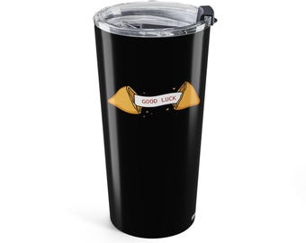 Good Luck Fortune Cookie Tumbler 20oz | Lucky Quote Stainless Travel Cup