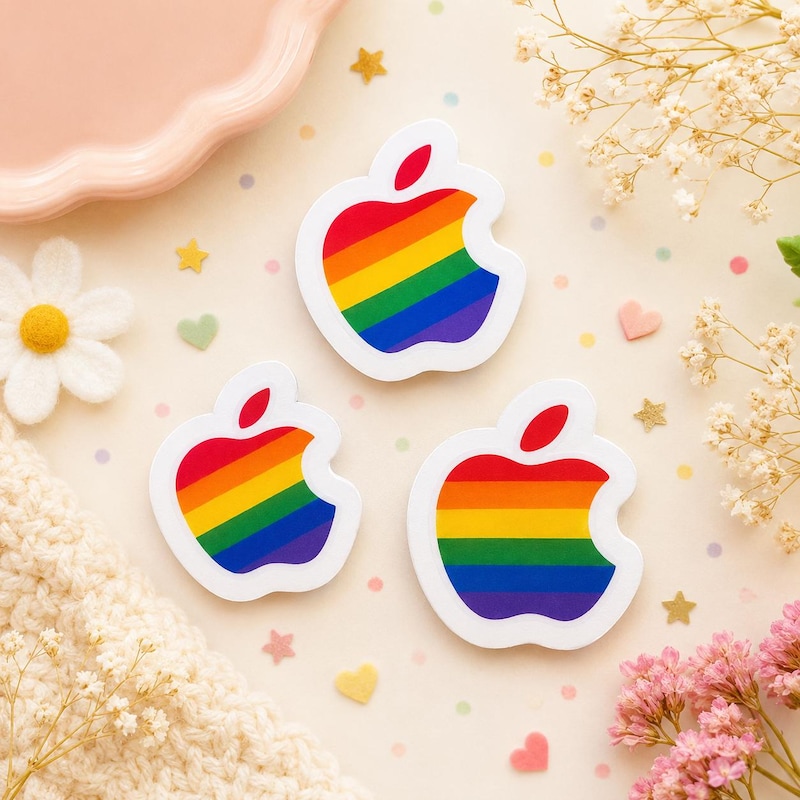 Apple Logo Stickers - Etsy