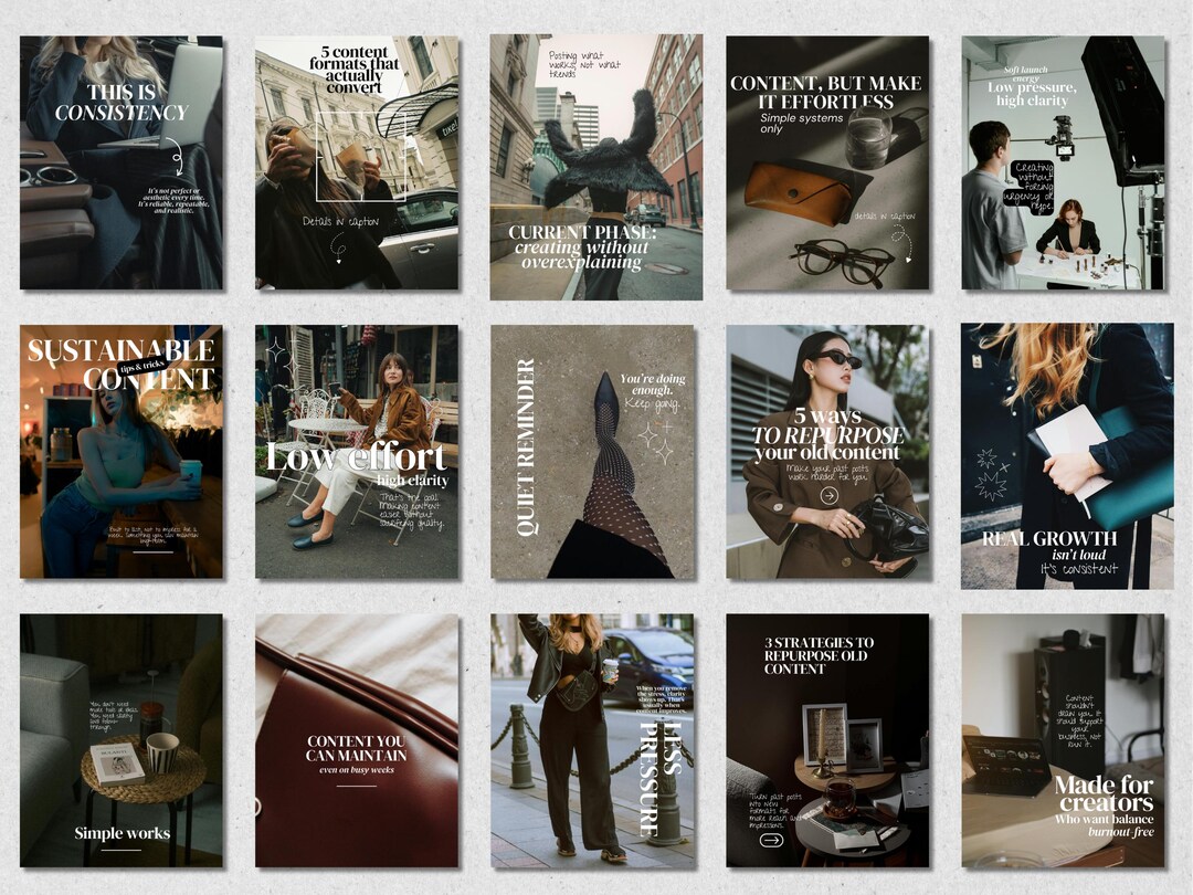 Minimal Instagram Templates | Social Media Content, Coaching (canva ...