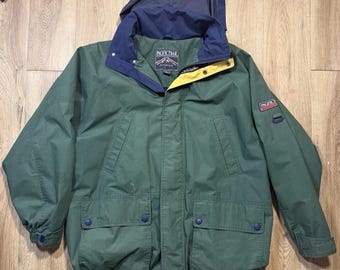 Mens Vintage 90s Forest Green Pacific Trail Quality Outwear Jacket Size Large