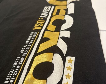 Mens Size Small Black With White And Gold Tone Letters Ecko Unitd. Tee