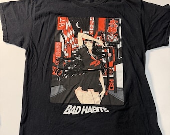 Mens Size Large (fits as medium) Graphic Bad Habits T Shirt