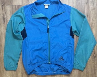 Chaqueta de ciclismo Canondale vintage para hombre, años 80/90, multicolor, azul, talla mediana.