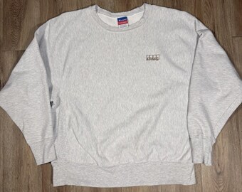 Mens Vintage size L Grey Grunge Style Champion Reverse Weave Pullover Crewneck