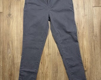 Women’s Dark Grey Elastic Waist Size 27x26 Straight Leg Wit&Wisdom Pants