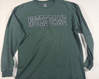 Men’s Large Forest Green Long Sleeve Jansport Notre Dame Shirt