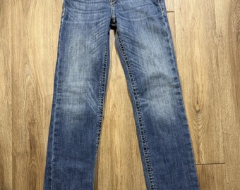 Women’s Blue Wash Ariat Denim B5 Slim Straight Leg Jeans Size 25x28