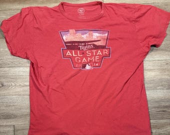Mens 47 Brand Salmon Red Size XL 2014 Twins All Start MLB Game T-Shirt