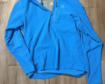 Mens Blue Long Sleeve Mid Zip First Ascent By Eddie Bauer Size XL Pull Over