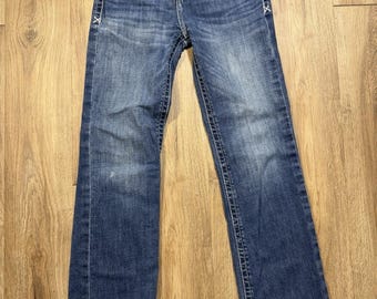 Women’s Blue Wash Ariat Denim B4 Relaxed Straight Size 26x28