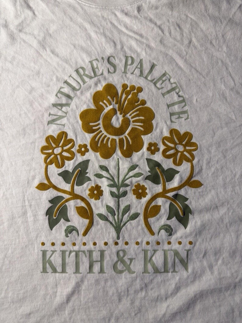 Camiseta vintage para hombre Kith and Kin, talla L, "Paleta de la naturaleza" imagen 2