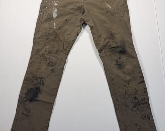 Men’s Super Grunge Street / Work Style Khaki Color Kirkland Tech Pants SZ 32x32