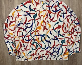 Camiseta Henley vintage para mujer, talla XL, multicolor, con cuello, de Alfred Dunner.