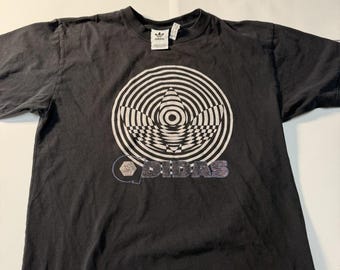 Men’s Size Medium (Fits As Small) Graphic Black Hypnosis Graphic Adidas Tee