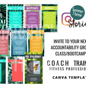 Summer Theme Challenge Group Story Invite | IMAGES ONLY | Instagram Facebook Snap | Challenge Group | Health Coach Invite Download